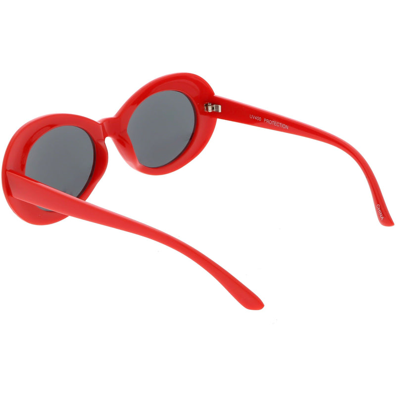 zeroUV Retro 1990's Fashion Oval Clout Goggle Sunglasses 51mm C381 Sunglasses White Smoke Black Smoke,White Smoke,Tortoise Smoke,Clear Green,Red Smoke,White / Smoke,White / Smoke (2-pack)