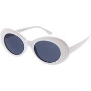 zeroUV Retro 1990's Fashion Oval Clout Goggle Sunglasses 51mm C381 Sunglasses White Smoke Black Smoke,White Smoke,Tortoise Smoke,Clear Green,Red Smoke,White / Smoke,White / Smoke (2-pack)