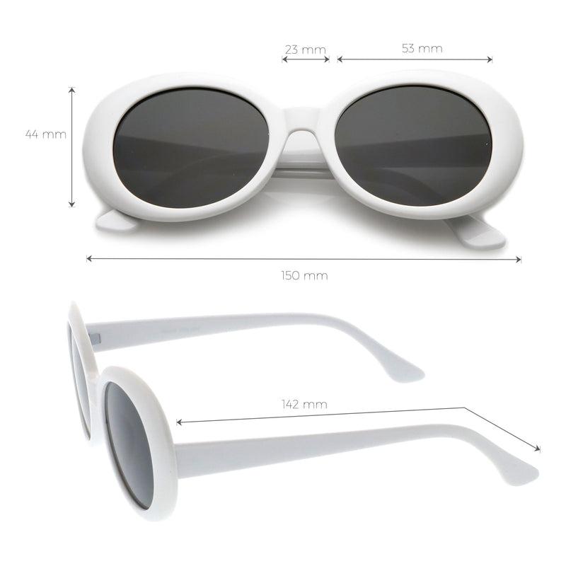 zeroUV Oversize Retro Tapered Arms Clout Goggle Oval Sunglasses 53mm C383 Sunglasses White Smoke Red Smoke,White Smoke,Black Smoke,Tortoise Brown