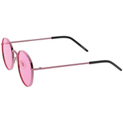 zeroUV Retro Fashion Round Color Tone Colors Flat Lens Sunglasses C437 Sunglasses White Smoke Gold Yellow,Pink Pink,Red Red,Blue Blue,Purple Blue,Purple Purple,Dark Purple Purple