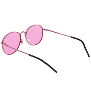 zeroUV Retro Fashion Round Color Tone Colors Flat Lens Sunglasses C437 Sunglasses White Smoke Gold Yellow,Pink Pink,Red Red,Blue Blue,Purple Blue,Purple Purple,Dark Purple Purple