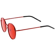 zeroUV Retro Fashion Round Color Tone Colors Flat Lens Sunglasses C437 Sunglasses White Smoke Gold Yellow,Pink Pink,Red Red,Blue Blue,Purple Blue,Purple Purple,Dark Purple Purple