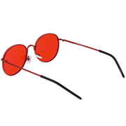 zeroUV Retro Fashion Round Color Tone Colors Flat Lens Sunglasses C437 Sunglasses White Smoke Gold Yellow,Pink Pink,Red Red,Blue Blue,Purple Blue,Purple Purple,Dark Purple Purple