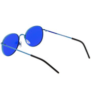 zeroUV Retro Fashion Round Color Tone Colors Flat Lens Sunglasses C437 Sunglasses White Smoke Gold Yellow,Pink Pink,Red Red,Blue Blue,Purple Blue,Purple Purple,Dark Purple Purple