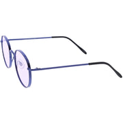 zeroUV Retro Fashion Round Color Tone Colors Flat Lens Sunglasses C437 Sunglasses White Smoke Gold Yellow,Pink Pink,Red Red,Blue Blue,Purple Blue,Purple Purple,Dark Purple Purple
