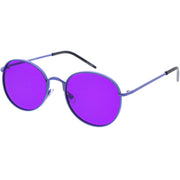 zeroUV Retro Fashion Round Color Tone Colors Flat Lens Sunglasses C437 Sunglasses White Smoke Gold Yellow,Pink Pink,Red Red,Blue Blue,Purple Blue,Purple Purple,Dark Purple Purple
