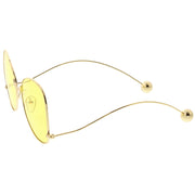zeroUV Women's Retro Oversize Butterfly Shape Color Tone Lens Sunglasses C443 Sunglasses White Smoke Gold Yellow,Gold Pink,Gold Blue,Gold Purple,Gold Peach,Gold Green