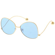zeroUV Women's Retro Oversize Butterfly Shape Color Tone Lens Sunglasses C443 Sunglasses White Smoke Gold Yellow,Gold Pink,Gold Blue,Gold Purple,Gold Peach,Gold Green