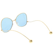 zeroUV Women's Retro Oversize Butterfly Shape Color Tone Lens Sunglasses C443 Sunglasses White Smoke Gold Yellow,Gold Pink,Gold Blue,Gold Purple,Gold Peach,Gold Green