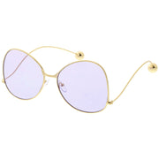 zeroUV Women's Retro Oversize Butterfly Shape Color Tone Lens Sunglasses C443 Sunglasses White Smoke Gold Yellow,Gold Pink,Gold Blue,Gold Purple,Gold Peach,Gold Green