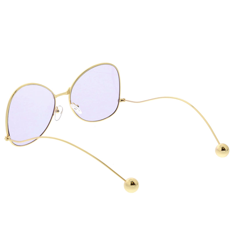 zeroUV Women's Retro Oversize Butterfly Shape Color Tone Lens Sunglasses C443 Sunglasses White Smoke Gold Yellow,Gold Pink,Gold Blue,Gold Purple,Gold Peach,Gold Green