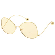 zeroUV Women's Retro Oversize Butterfly Shape Color Tone Lens Sunglasses C443 Sunglasses White Smoke Gold Yellow,Gold Pink,Gold Blue,Gold Purple,Gold Peach,Gold Green