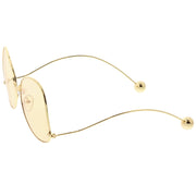 zeroUV Women's Retro Oversize Butterfly Shape Color Tone Lens Sunglasses C443 Sunglasses White Smoke Gold Yellow,Gold Pink,Gold Blue,Gold Purple,Gold Peach,Gold Green
