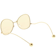 zeroUV Women's Retro Oversize Butterfly Shape Color Tone Lens Sunglasses C443 Sunglasses White Smoke Gold Yellow,Gold Pink,Gold Blue,Gold Purple,Gold Peach,Gold Green