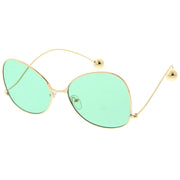 zeroUV Women's Retro Oversize Butterfly Shape Color Tone Lens Sunglasses C443 Sunglasses White Smoke Gold Yellow,Gold Pink,Gold Blue,Gold Purple,Gold Peach,Gold Green