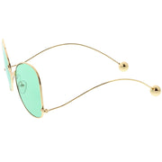 zeroUV Women's Retro Oversize Butterfly Shape Color Tone Lens Sunglasses C443 Sunglasses White Smoke Gold Yellow,Gold Pink,Gold Blue,Gold Purple,Gold Peach,Gold Green