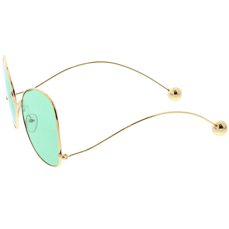 zeroUV Women's Retro Oversize Butterfly Shape Color Tone Lens Sunglasses C443 Sunglasses White Smoke Gold Yellow,Gold Pink,Gold Blue,Gold Purple,Gold Peach,Gold Green