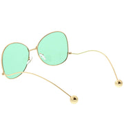 zeroUV Women's Retro Oversize Butterfly Shape Color Tone Lens Sunglasses C443 Sunglasses White Smoke Gold Yellow,Gold Pink,Gold Blue,Gold Purple,Gold Peach,Gold Green