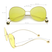 zeroUV Women's Retro Oversize Butterfly Shape Color Tone Lens Sunglasses C443 Sunglasses White Smoke Gold Yellow,Gold Pink,Gold Blue,Gold Purple,Gold Peach,Gold Green