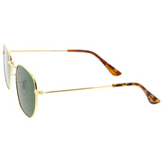 zeroUV Retro Modern Geometric Hexagon Frame Dapper Sunglasses C455 Sunglasses White Smoke Gold Green,Gold Brown,Silver Smoke,Black Green,Gold Smoke,Gold Smoke (2-pack)