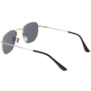 zeroUV Retro Modern Geometric Hexagon Frame Dapper Sunglasses C455 Sunglasses White Smoke Gold Green,Gold Brown,Silver Smoke,Black Green,Gold Smoke,Gold Smoke (2-pack)