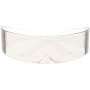 zeroUV Futuristic Space Cadet Mono Lens Shield Sunglasses C471 Sunglasses White Smoke Light Smoke