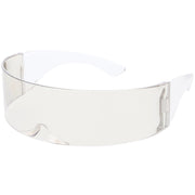 zeroUV Futuristic Space Cadet Mono Lens Shield Sunglasses C471 Sunglasses Lavender Yellow,Pink,Red,Blue,Light Smoke,Light Blue