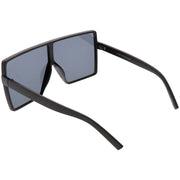 zeroUV Oversize Retro Modern Futuristic Square Aviator Sunglasses C475 Sunglasses White Smoke Black Lavender,Black Clear Smoke,Matte Black Smoke,Tortoise Brown,Shiny Black Smoke,Black Tortoise Lavender