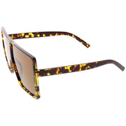 zeroUV Oversize Retro Modern Futuristic Square Aviator Sunglasses C475 Sunglasses White Smoke Black Lavender,Black Clear Smoke,Matte Black Smoke,Tortoise Brown,Shiny Black Smoke,Black Tortoise Lavender