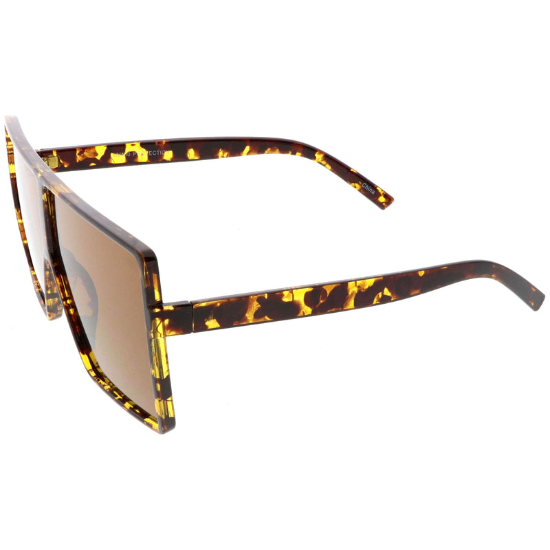 zeroUV Oversize Retro Modern Futuristic Square Aviator Sunglasses C475 Sunglasses White Smoke Black Lavender,Black Clear Smoke,Matte Black Smoke,Tortoise Brown,Shiny Black Smoke,Black Tortoise Lavender