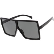 zeroUV Oversize Retro Modern Futuristic Square Aviator Sunglasses C475 Sunglasses White Smoke Black Lavender,Black Clear Smoke,Matte Black Smoke,Tortoise Brown,Shiny Black Smoke,Black Tortoise Lavender