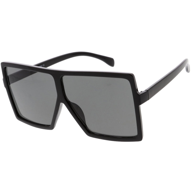 zeroUV Oversize Retro Modern Futuristic Square Aviator Sunglasses C475 Sunglasses White Smoke Black Lavender,Black Clear Smoke,Matte Black Smoke,Tortoise Brown,Shiny Black Smoke,Black Tortoise Lavender