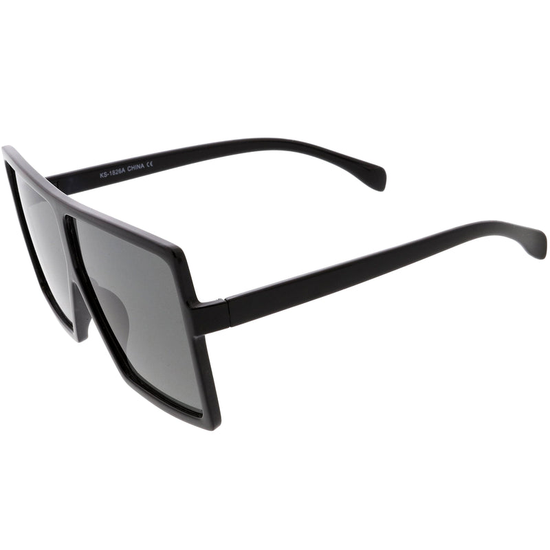 zeroUV Oversize Retro Modern Futuristic Square Aviator Sunglasses C475 Sunglasses White Smoke Black Lavender,Black Clear Smoke,Matte Black Smoke,Tortoise Brown,Shiny Black Smoke,Black Tortoise Lavender