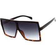 zeroUV Oversize Retro Modern Futuristic Square Aviator Sunglasses C475 Sunglasses White Smoke Black Lavender,Black Clear Smoke,Matte Black Smoke,Tortoise Brown,Shiny Black Smoke,Black Tortoise Lavender