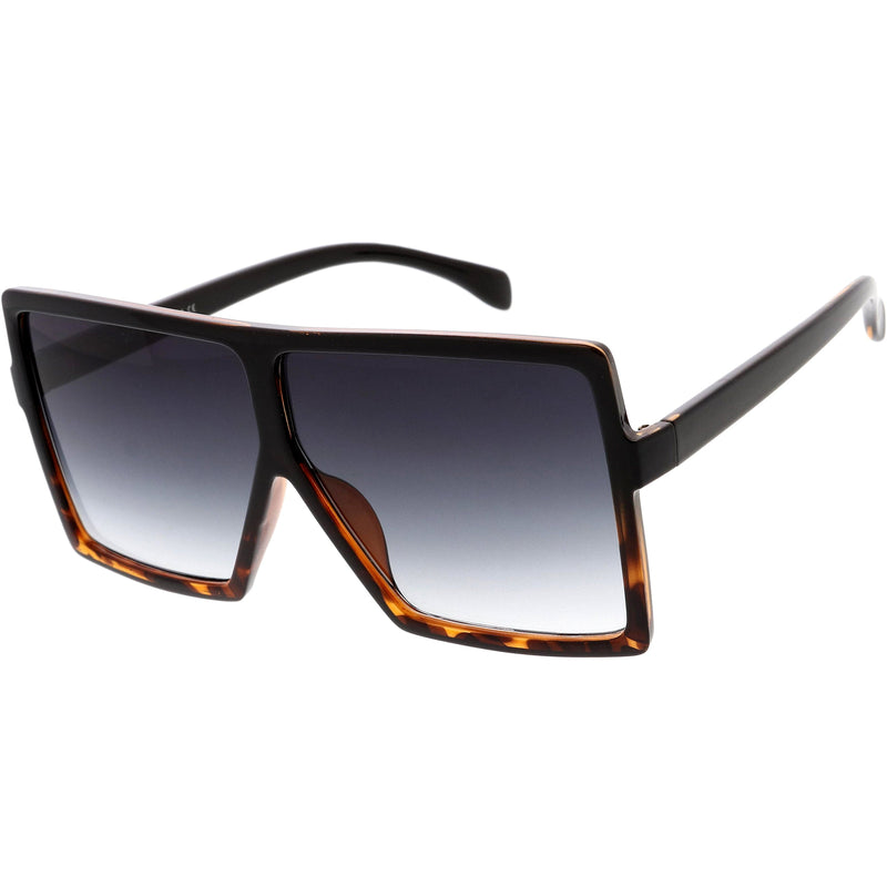 zeroUV Oversize Retro Modern Futuristic Square Aviator Sunglasses C475 Sunglasses White Smoke Black Lavender,Black Clear Smoke,Matte Black Smoke,Tortoise Brown,Shiny Black Smoke,Black Tortoise Lavender