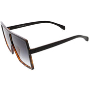 zeroUV Oversize Retro Modern Futuristic Square Aviator Sunglasses C475 Sunglasses White Smoke Black Lavender,Black Clear Smoke,Matte Black Smoke,Tortoise Brown,Shiny Black Smoke,Black Tortoise Lavender
