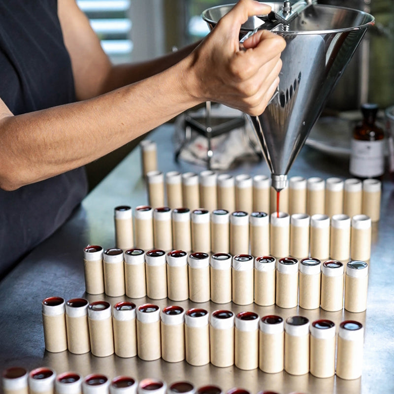 INDIGO ELIXIRS Cocoa Cardamom | Tinted Lip Bar Lip Balm Dark Slate Gray