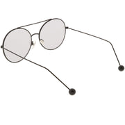 zeroUV Premium Oversize Color Oval Plat Lens Aviator Sunglasses C498 Sunglasses White Smoke Silver Blue,Gold Yellow,Silver Green,Gold Pink,Black Light Grey