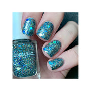 UberChic Beauty Deck The Halls In Holo - Holographic Polish Regular Polish Dark Slate Gray