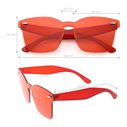 zeroUV Oversize Retro Modern Mono Futuristic Color Tone Lens Horn Rimmed Sunglasses C505 Sunglasses White Smoke Red,Smoke Clear,Yellow,Pink