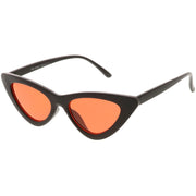 zeroUV Women's Retro Flat Angle Colored Lens Black Frame Sunglasses C511 Sunglasses White Smoke Black Red,Black Blue,Black Purple,Black Pink,Matte Black Green,Black Yellow