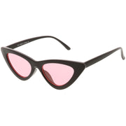 zeroUV Women's Retro Flat Angle Colored Lens Black Frame Sunglasses C511 Sunglasses White Smoke Black Red,Black Blue,Black Purple,Black Pink,Matte Black Green,Black Yellow