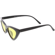 zeroUV Women's Retro Flat Angle Colored Lens Black Frame Sunglasses C511 Sunglasses White Smoke Black Red,Black Blue,Black Purple,Black Pink,Matte Black Green,Black Yellow