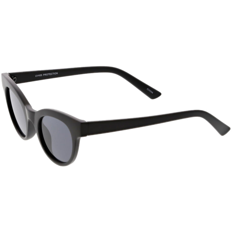 zeroUV Women's Retro Horned Rim Cat Eye Narrow Flat Lens Sunglasses C514 Sunglasses White Smoke Shiny Black Lavender,Matte Black Smoke,Shiny Red Smoke,Shiny White Smoke,Matte Smoke Smoke