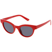 zeroUV Women's Retro Horned Rim Cat Eye Narrow Flat Lens Sunglasses C514 Sunglasses White Smoke Shiny Black Lavender,Matte Black Smoke,Shiny Red Smoke,Shiny White Smoke,Matte Smoke Smoke