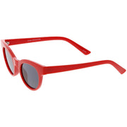 zeroUV Women's Retro Horned Rim Cat Eye Narrow Flat Lens Sunglasses C514 Sunglasses White Smoke Shiny Black Lavender,Matte Black Smoke,Shiny Red Smoke,Shiny White Smoke,Matte Smoke Smoke