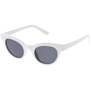 zeroUV Women's Retro Horned Rim Cat Eye Narrow Flat Lens Sunglasses C514 Sunglasses White Smoke Shiny Black Lavender,Matte Black Smoke,Shiny Red Smoke,Shiny White Smoke,Matte Smoke Smoke