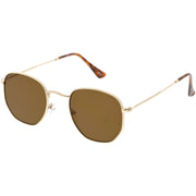 zeroUV Retro Dapper Indie Modern Flat Geometric Lens Sunglasses C518 Sunglasses White Smoke Black Smoke,Gold Brown,Silver Smoke,Gold Green