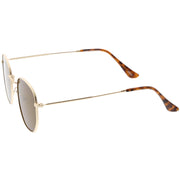 zeroUV Retro Dapper Indie Modern Flat Geometric Lens Sunglasses C518 Sunglasses White Smoke Black Smoke,Gold Brown,Silver Smoke,Gold Green