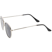 zeroUV Retro Dapper Indie Modern Flat Geometric Lens Sunglasses C518 Sunglasses White Smoke Black Smoke,Gold Brown,Silver Smoke,Gold Green